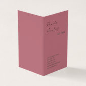 Carte De Visite Coiffeuse professionnelle couleur or rose clair (Extérieur)