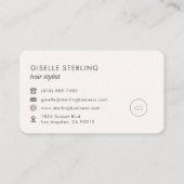 Carte De Visite Coiffeuse Professionnelle Féminine (Dos)