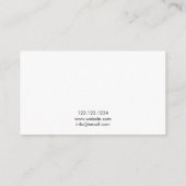 Carte De Visite Coiffeuse professionnelle noire et blanche pour fe (Dos)