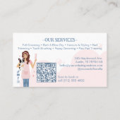 Carte De Visite Coiffeuse professionnelle pour chiens de compagnie (Dos)