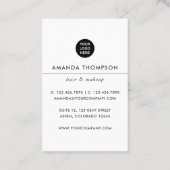 Carte De Visite Coiffeuse Rose Chic (Dos)
