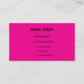 Carte De Visite Coiffeuse Rose Doré Noir Abstrait Rustique (Dos)