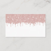 Carte De Visite Coiffeuse Rose Parties scintillant or et ciseaux d (Dos)