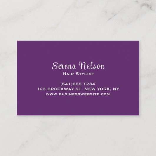 Carte De Visite Coiffeuse Salon Coiffeuse Outils Beauté (Dos)