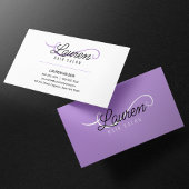Carte De Visite Coiffeuse Salon de coiffure Minimal Simple Blanc V