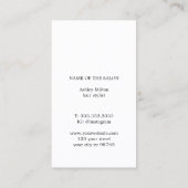 Carte De Visite Coiffeuse/salon minimaliste gris blanc (Dos)