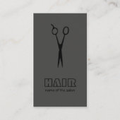 Carte De Visite Coiffeuse/salon noir gris minimal (Devant)