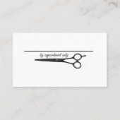 Carte De Visite Coiffeuse Silhouette & Ciseaux Coiffeuse Business (Dos)