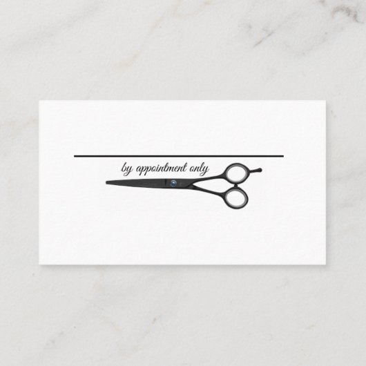 Carte De Visite Coiffeuse Silhouette & Ciseaux Coiffeuse Business (Dos)