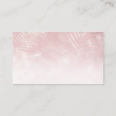Carte De Visite Coiffeuse Soft Chic Rose Motif de fleurs d'argent (Dos)
