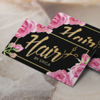Coiffeuse Styliste Élégant Floral Gold encadré Sal