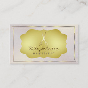 Carte De Visite Coiffeuse Styliste Parties scintillant or rose Sal