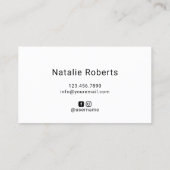 Carte De Visite Coiffeuse Styliste Pink Beauty Girl Salon & SPA (Dos)