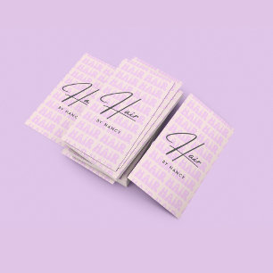 Carte De Visite Coiffeuse Super rose rétro