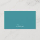 Carte De Visite Coiffeuse Turquoise et blanche élégante (Dos)