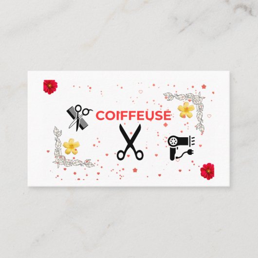 Carte de visite Coiffure à domicile – Pro & fémini (Devant)