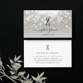 Carte De Visite Coiffure à lumière platine