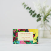 Carte De Visite Coiffure élégante et maquillage aquarelle entrepri (Debout devant)