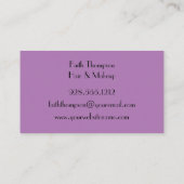 Carte De Visite Coiffure et maquillage en marbre noir d'or moderne (Dos)