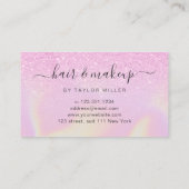 Carte De Visite Coiffure holothique violette à l'ombre moderne (Dos)