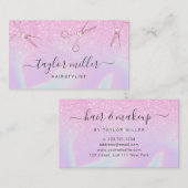 Carte De Visite Coiffure holothique violette à l'ombre moderne (Devant / Derrière)