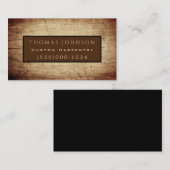 Carte De Visite Coiffure professionnelle rustique (Devant / Derrière)