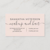 Carte De Visite Coiffure rose roux moderne (Dos)