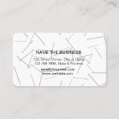 Carte De Visite Coiffure Stylo Artiste Salon Sunset Orange Sky (Dos)