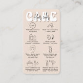 Carte De Visite Coiffure tendance Couleur après-soins Salon beige  (Devant)