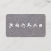 Carte De Visite Coiffures | Fond de texture grise (Devant)