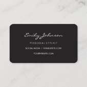 Carte De Visite Coiffures | Fond de texture grise (Dos)