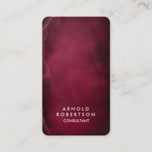 Carte De Visite Coin arrondi Carmine foncée Rouge élégant