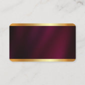 Carte De Visite Coin arrondi du texte or élégant professionnel (Dos)