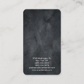 Carte De Visite Coin arrondi Gris Moderne Design élégant (Dos)