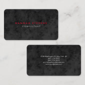 Carte De Visite Coin arrondi gris Motif rouge professionnel (Devant / Derrière)