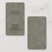 Carte De Visite Coin arrondi Gris Mur de pierre Élégant unique (Devant / Derrière)