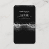 Carte De Visite Coin arrondi gris noir élégant Motif (Dos)