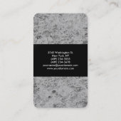 Carte De Visite Coin arrondi gris noir élégant unique (Dos)