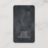 Carte De Visite Coin arrondi Gris Texture Élégante Moderne (Dos)