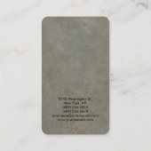 Carte De Visite Coin arrondi Mur de pierre gris rouge élégant (Dos)