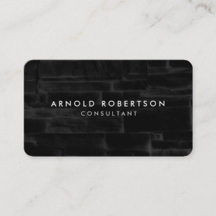 Carte De Visite Coin arrondi Mur noir Professionnel Minimaliste