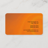 Carte De Visite Coin arrondi tendance orange attrayant (Dos)