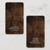 Carte De Visite Coin arrondi Texture Brown Élégante Moderne (Devant / Derrière)