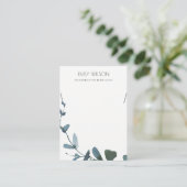 CARTE DE VISITE COIN BLEUE VERTE EUCALYPTUS FAUNA ÉCRAN DE COIN (Debout devant)