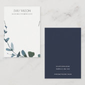 CARTE DE VISITE COIN BLEUE VERTE EUCALYPTUS FAUNA ÉCRAN DE COIN (Devant / Derrière)