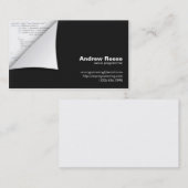 Carte De Visite Coin courbé avec le codage de programme - (Devant / Derrière)