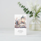 Carte De Visite Coin de lecture de l'aquarelle de l'auteur (Debout devant)