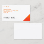 Carte De Visite Coin d'orange de physicien (Devant / Derrière)