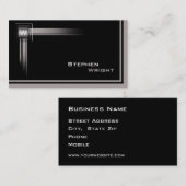 Carte De Visite Coin flottant Monogramme Cube Couleur personnalisé (Devant / Derrière)