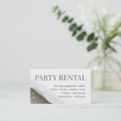 Carte De Visite Coin Parties scintillant pliée Décor Fournitures d (Debout devant)